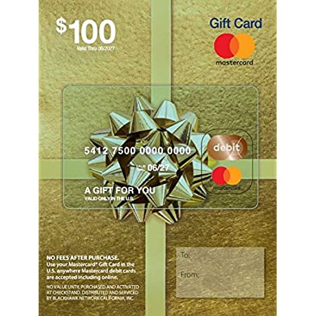 $100 Mastercard GIFT CARD